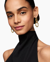 DY Mercer® Circular Drop Earrings in 18K Yellow Gold with Diamonds, 50mm